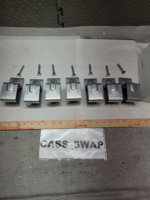 QTY:7 National Hardware N104-380 Single Box Rail Splice Bracket W Galvanized Lag