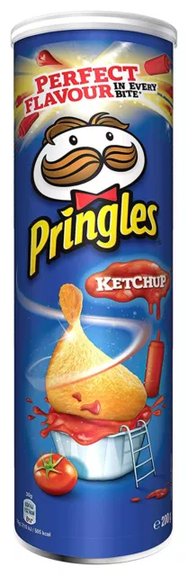 Pringles Ketschup Stapelchips Tomates Ketchup Goût 200g 4er Pack