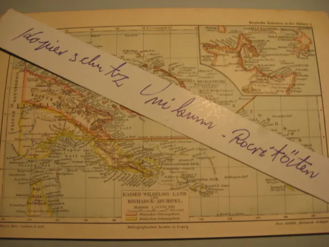 Karte von 1902 Deutsche Kolonien-Afrika Kaiser Wilhelms Landu.a.-Original