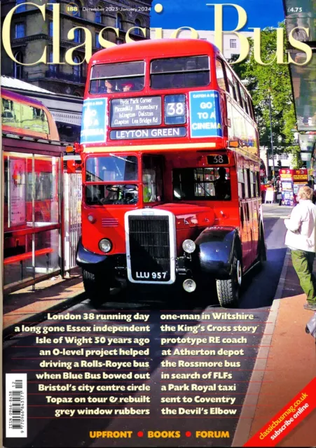 CLASSIC BUS 188 2023 IOW Vectis 1973,FLFs,OMO Dorset-Wilts,Kings Cross,Campbells