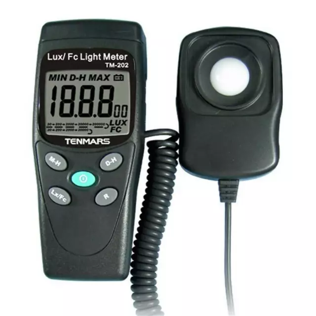 ONE TM-202 TENMARS Digital LED Light Meter Luminometer Lux Meter New