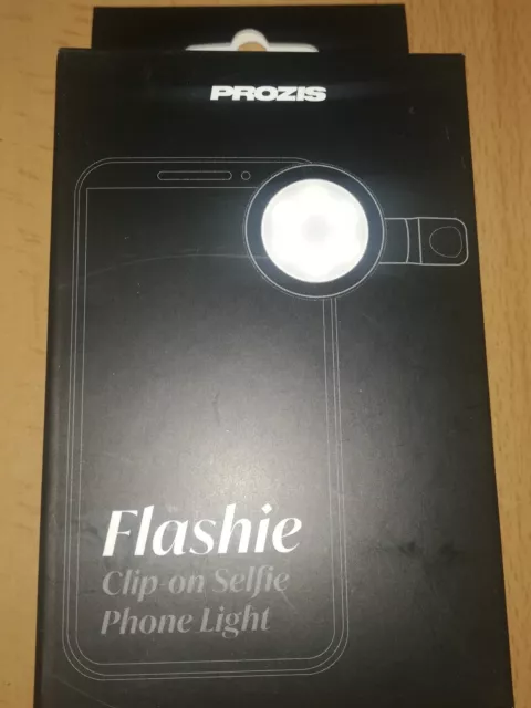 Flash portátil para móvil + pinza y cable de carga Smartphone selfie