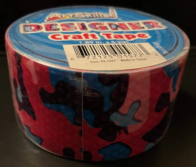 Art Skills Designer Craft Tape Pink, Purple, Blue CAMOUFLAGE Factory Sealed BNIP