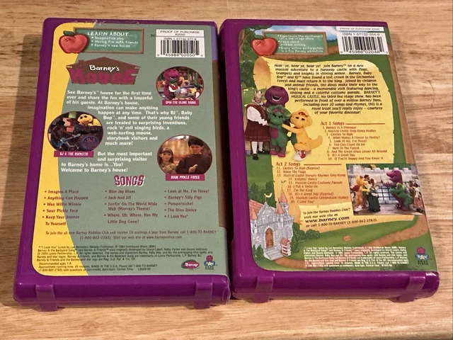 Clamp Shell Box LOT OF 2 BARNEY VHS Clamshell Case: House & Musical Castle EUC EUR 19 ...