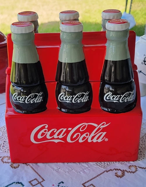 Coca Cola Cookie Jar Six Pack Coke Bottles Ceramic Gibson 2001 No Box