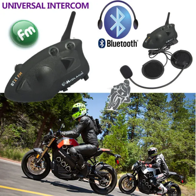 1X Midland Btx1 Fm Motorrad Helm Bluetooth Headset Intercom Gegensprechanlage De