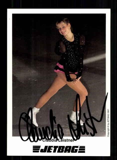 CLAUDIA LEISTNER EISKUNSTLAUF Autogrammkarte Original Signiert + A