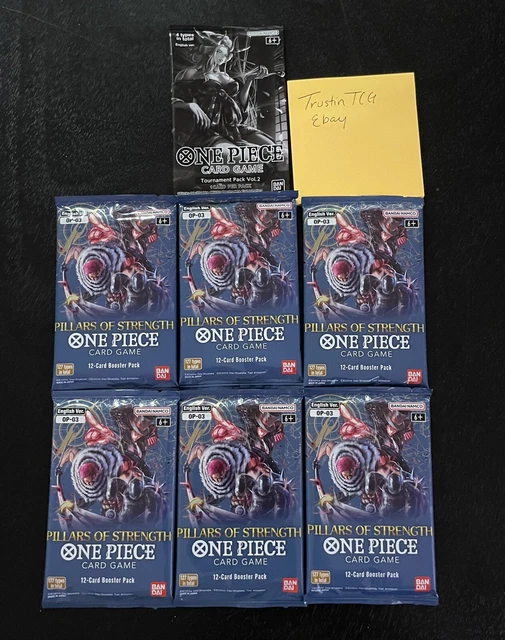ONE PIECE TCG 6x Pillars Of Strength Booster Packs + 1x Tournament Pack
