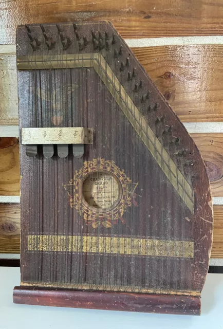 Vintage Chartola Grand Antique 46 String Autoharp Made In USA