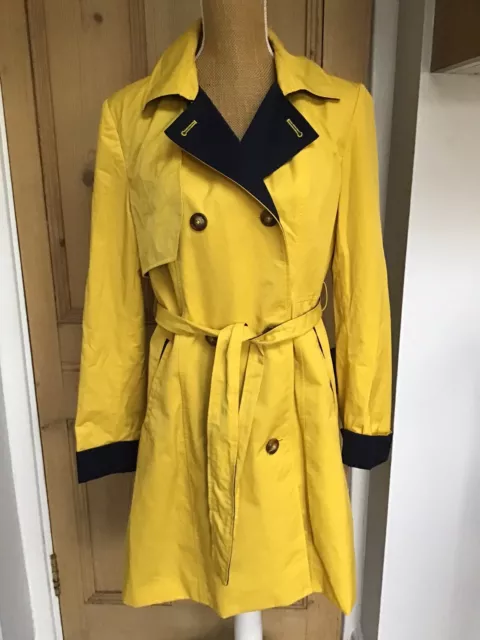 Yumi Size 14 Yellow/ Mustard Coat Jacket Mac