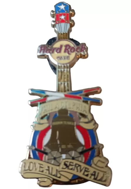 Hard Rock Cafe Pin Philadelphia  Guitar Love All Serve All