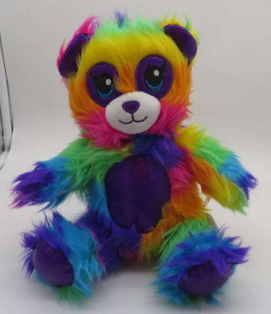 Build A Bear 9" Fuzzy Rainbow Bear Stuff Animal Plush  2019 with Tag Tie Dye