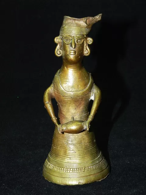 (A392) Campana de mesa africana bronce