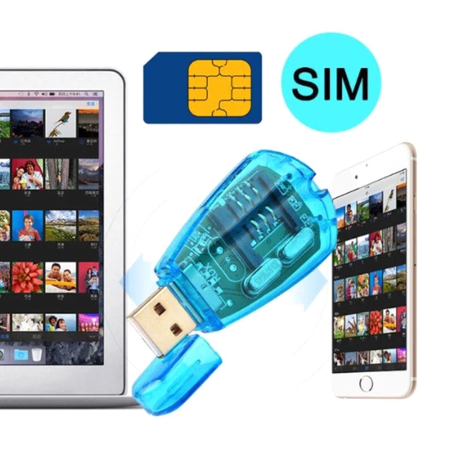 USB SIM COPY/CLONER Kit SIM Card Reader GSM CDMA SMS Backup + CD Card