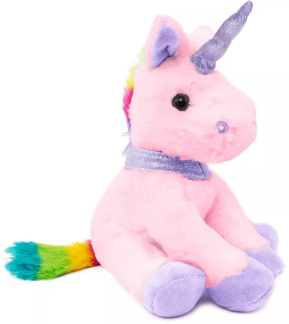 BRUBAKER Plush Unicorn - 8.3 Inches - Cuddly Plush Toy - Stuffed Animal - Pink