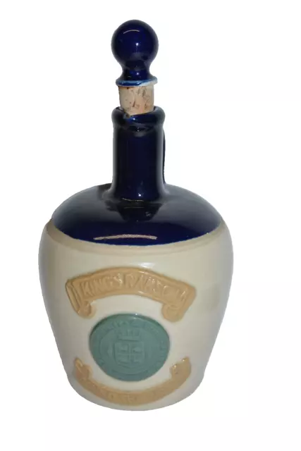 Whiteley's Stoneware Whisky Bottle Jug Crock Kings Ransom Round the World 7"