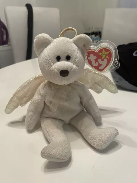 Ty Beanie Baby 'Halo' The Bear - 1998 RARE ERRORS Well Kept. Todays Price Only