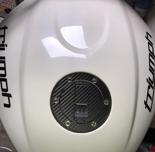 Black Fuel Tank Cap Decal Cover For Triumph Daytona 600/650/675/955i & Bonneville – Unbranded