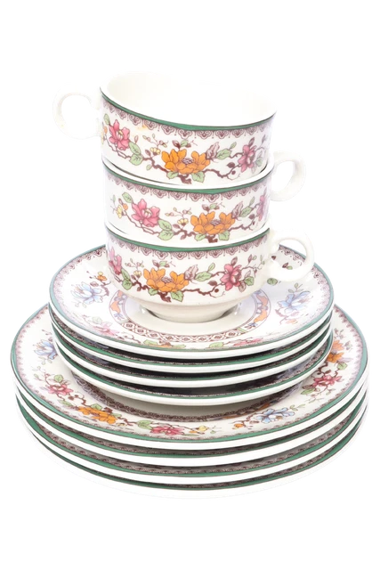 Servicio de desayuno ESCHENBACH blanco ceranova flor asiática porcelana floreciente