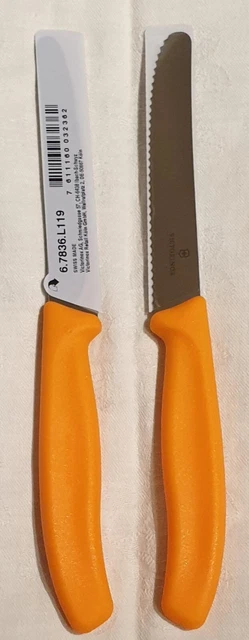 2er Set Victorinox Tomatenmesser Messer Tafelmesser superscharf orange Neu + OVP
