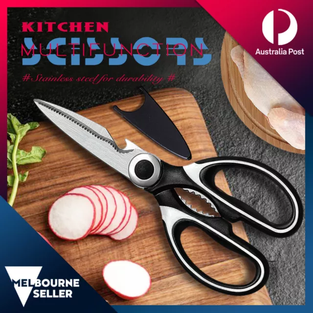 Kitchen Scissors Heavy Duty Super Sharp Stainless Steel Multi Purpose Meat Nuts