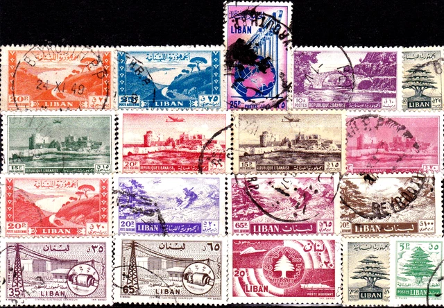 Einsteckkarte mit älteren Marken aus   ***  LIBAN  ***