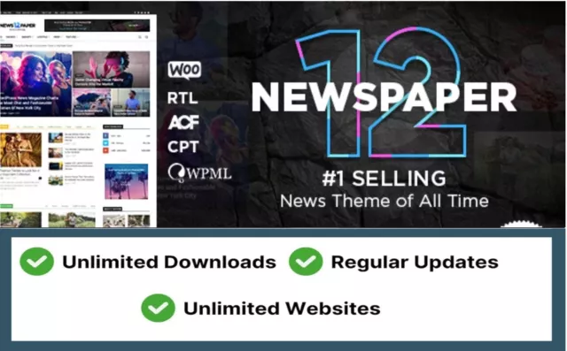 Newspaper 12.6.5 News Blog Megazine WooCommerce Multipurpose WordPress Theme GPL