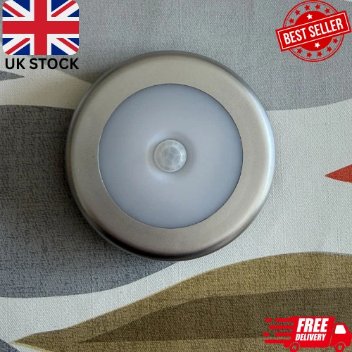 LED MOTION SENSOR Light PIR Wireless Battery Night Lamp Cabinet Stair ...