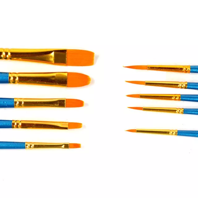 1 set di 10 pennelli per pittura Set di pennelli premium per pennelli per adulti 7