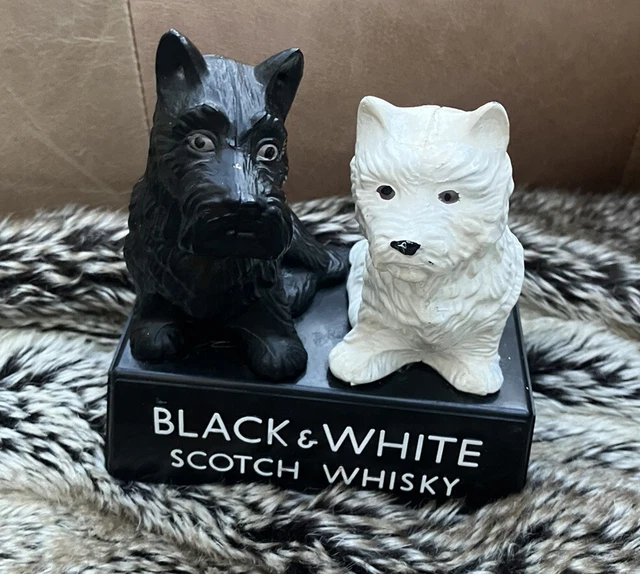 VINTAGE BLACK & White Scotch Whiskey Buchanan's Scottie Dogs