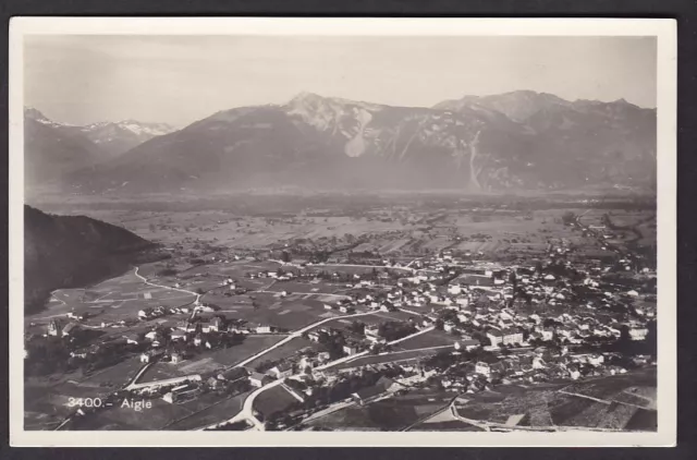 Switzerland AIGLE General view c1920/30s?  RP PPC