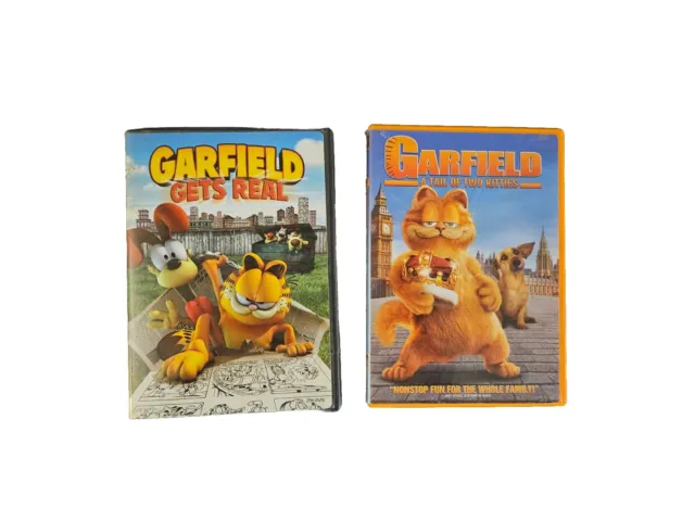 Garfield A Tail of Two Kitties & Garfield Gets Real DVDs Movies Cat Dog Kitty