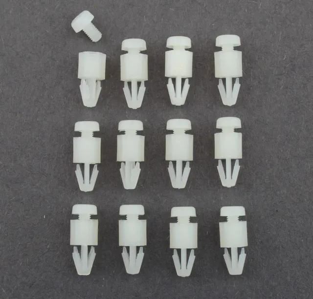 12pcs 6mm M3 Nylon Hex Standoff Plastic Spacer Push Snap In for PCB With Screws