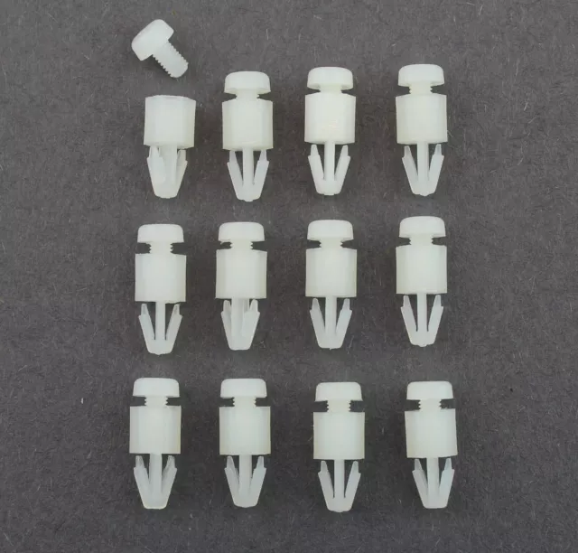 12pcs 6mm M3 Nylon Hex Standoff Plastic Spacer Push Snap In for PCB With Screws