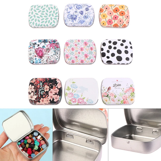 Mini Skater Scatola Portatile Piccola Metallo Mini Rettangolare Lattine Cerniera Vuote-w-