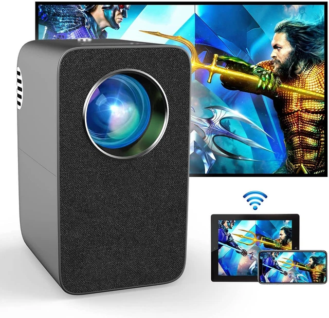 7000Lumens 1080P LED FHD Smart Projector BT Home Cinema Multimedia WiFi HDMI USB