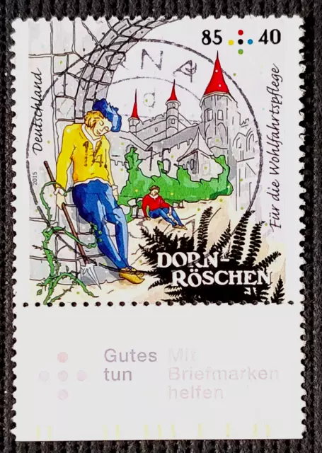 BRD 2015 MiNr. 3133 Wohlfahrt: Grimms Märchen (III) Dornröschen CODE ORTS-Stemp.