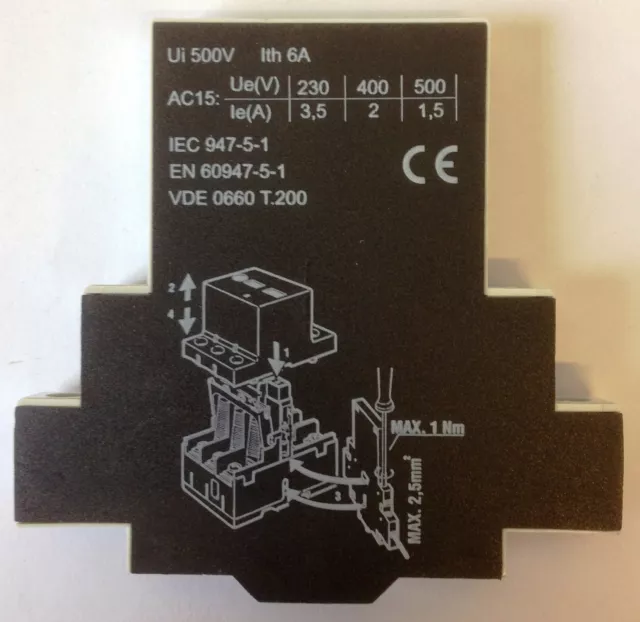 Crabtree Ceicon Auxiliary Contactor Switch For CMS 0NO 1NC CPS01