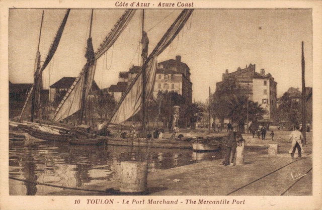 Ancienne Carte Postale CPA Toulon - Carre Du Port / Embarquement Des Vivres - Début 1900