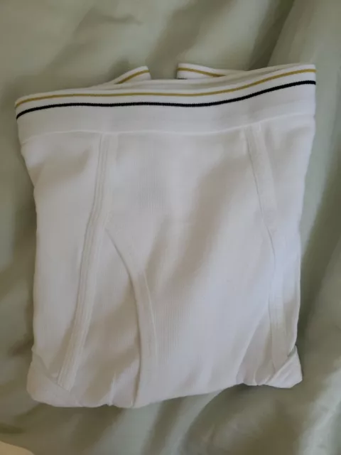 Stafford White Cotton Full-Cut Brief Men’s Size 38 JCPenney Black Gold Band
