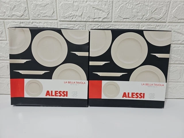 LOT OF 4 Alessi La Bella Tavola Ettore Sottsass Rimmed Dinner