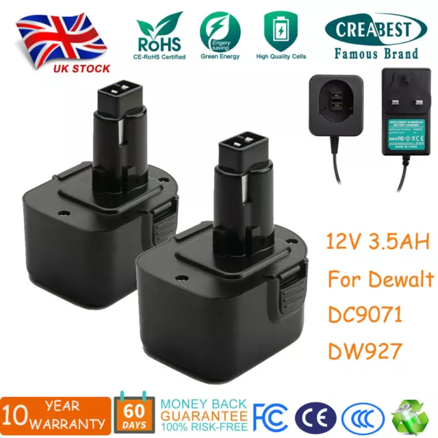 3.5AH For Dewalt 12V Battery DC9071 DW927 DE9074 DW907 152250-27 397745-01 Ni-MH