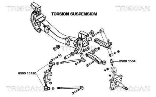 TRISCAN (8500 15120) Spurstangenkopf für IVECO