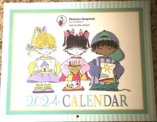 2024 SHRINERS HOSPITALS For Children Wall Calendar " Love To The Rescue