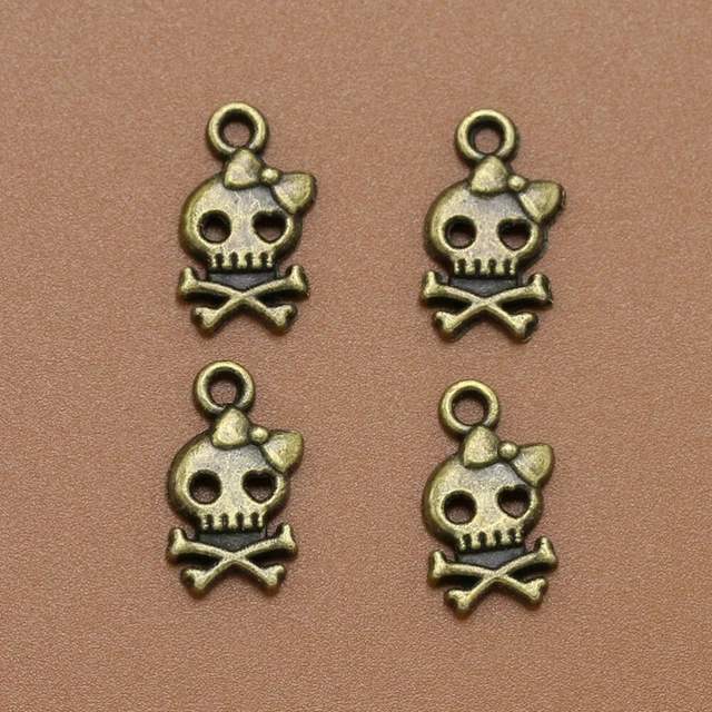 20 Stück Legierung Bowknot Schädel Anhänger Charms DIY Schmuck Herstellung