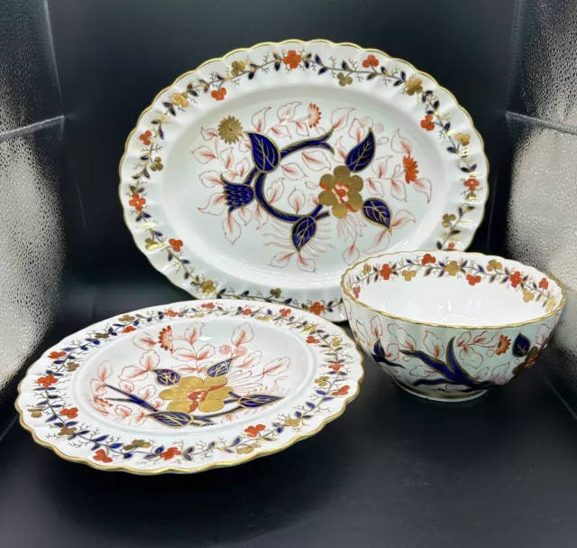 3 Pieces of Antique Copeland Spode Imari Porcelain.