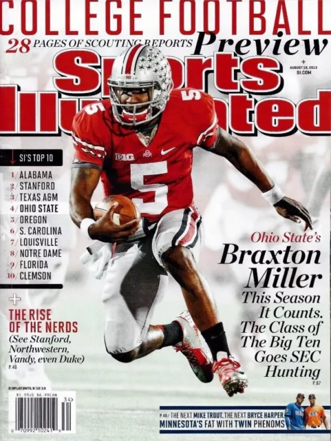 SPORTS ILLUSTRATED 2013 FOOTBALL PREVIEW BRAXTON MILLER OHIO STATE No Label