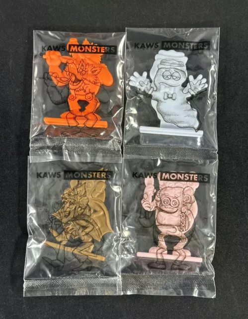 4 KAWS Monsters Franken Berry Count Chocula Boo Berry Frute Brute Figures Set