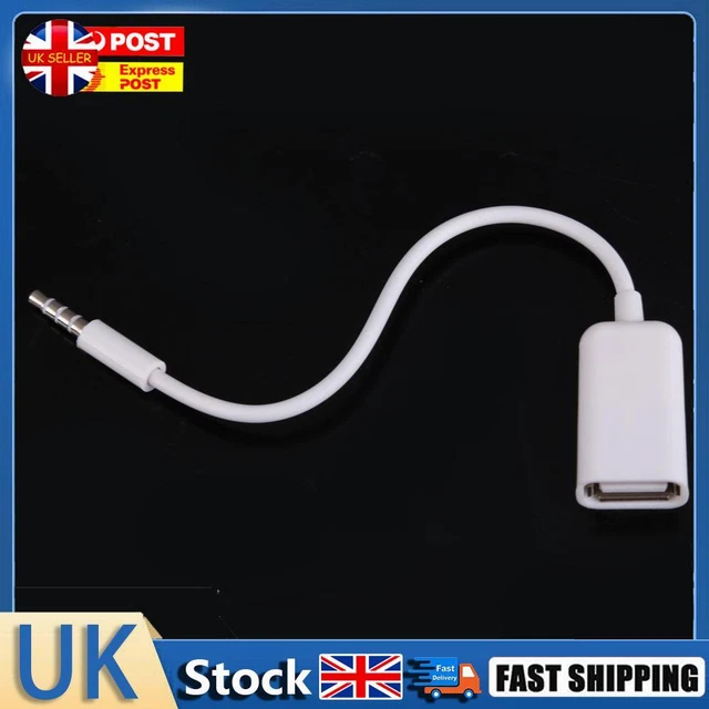 USB Female to AUX 3.5mm Male Jack Plug Audio Converter Adapter Data Cable  Hot