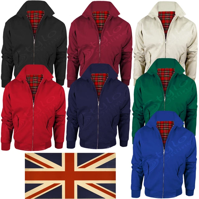 Harrington Jacket Mens Classic Retro Scooter 1970'S Vintage Bomber Mod Coat Top